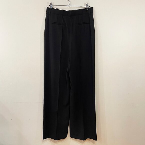 New Tory Burch 100% Wool Wide Leg Trouser Black 10, M $748 - Picture 3 of 10